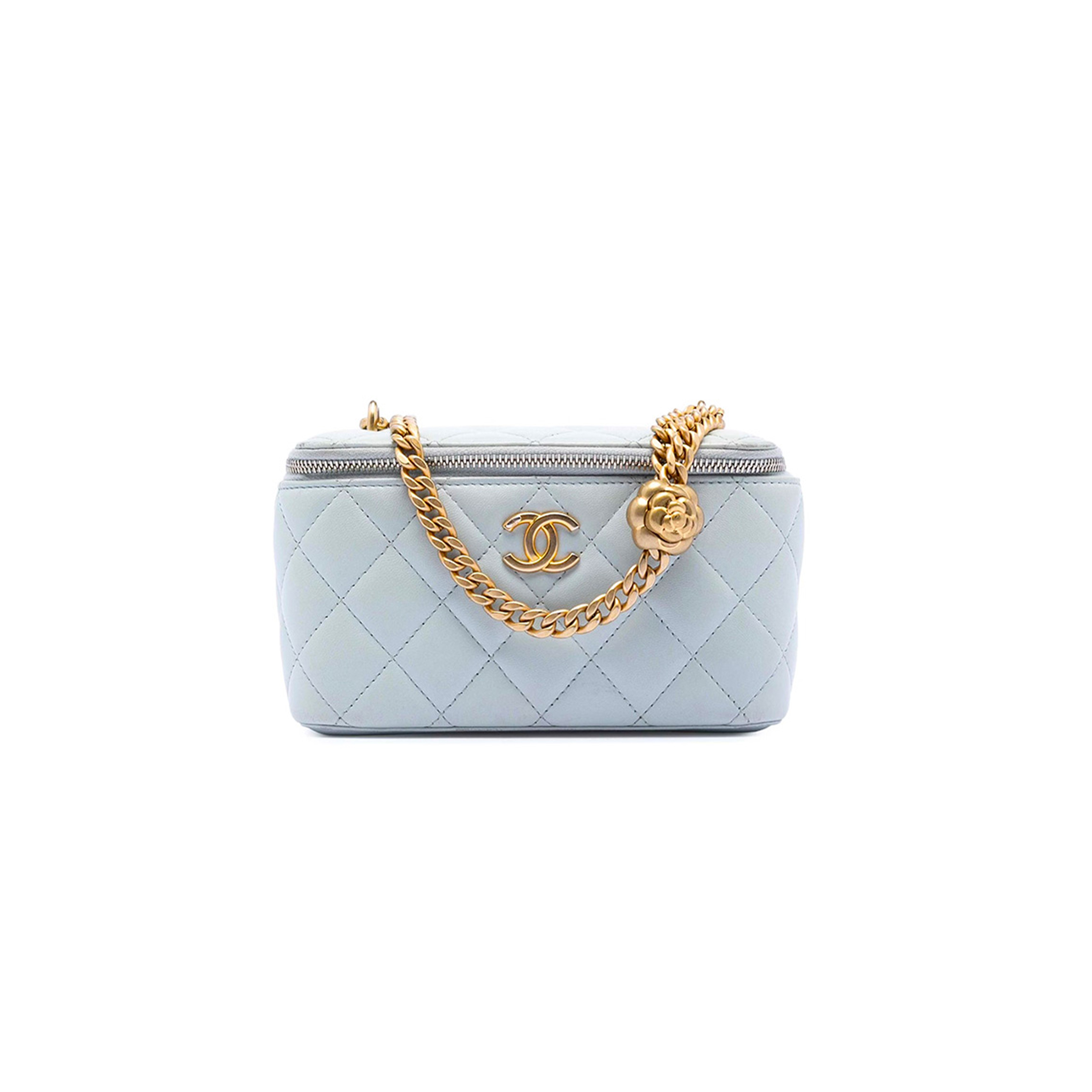 CHANEL MASTER VANITY WITH CHAIN IN LAMBSKIN (16*10*8cm)